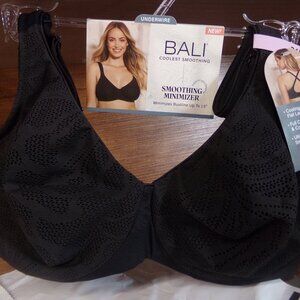 Bali Smoothing Minimizer Underwire Bra 36D in Black